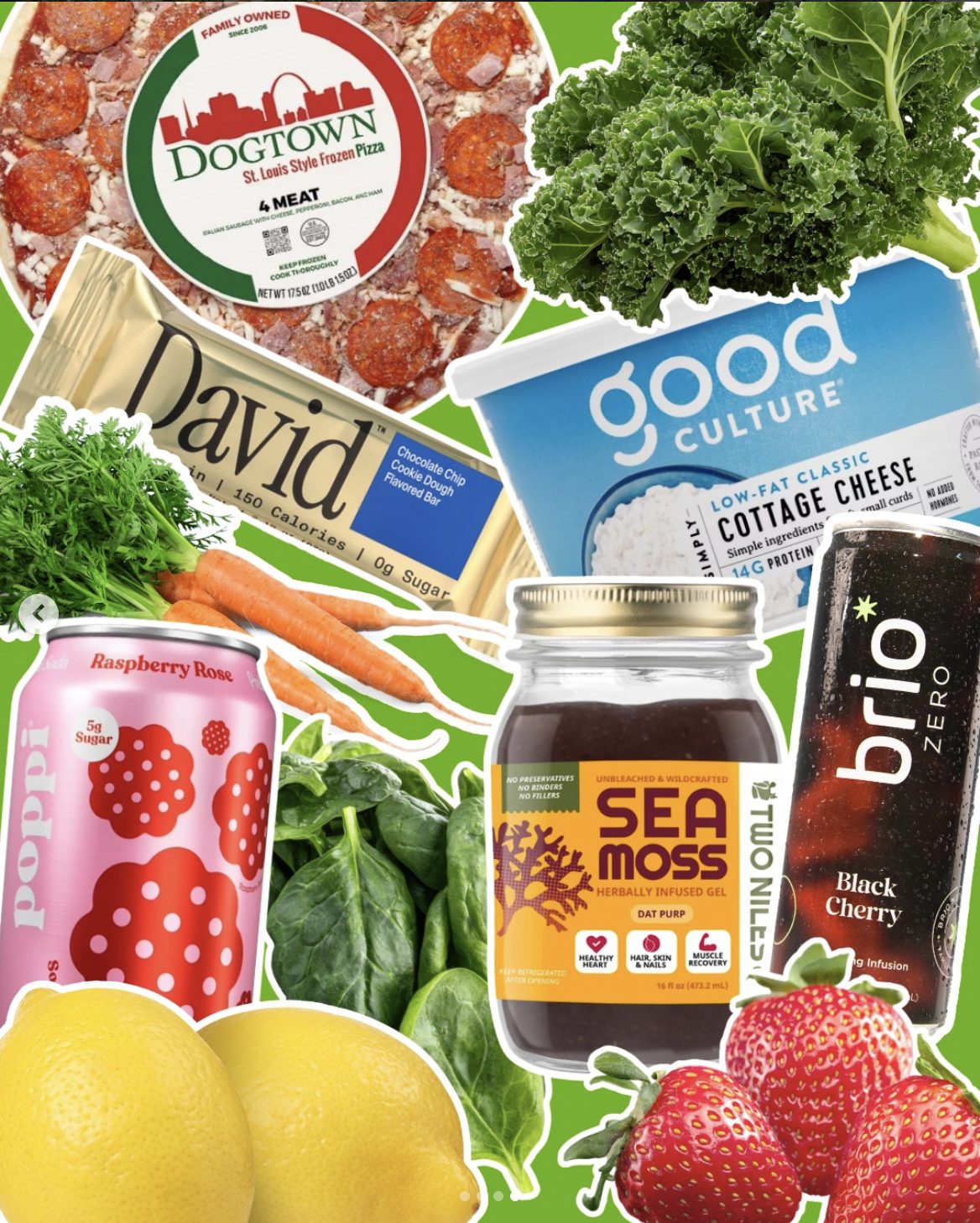 Vibrant product collage social graphic